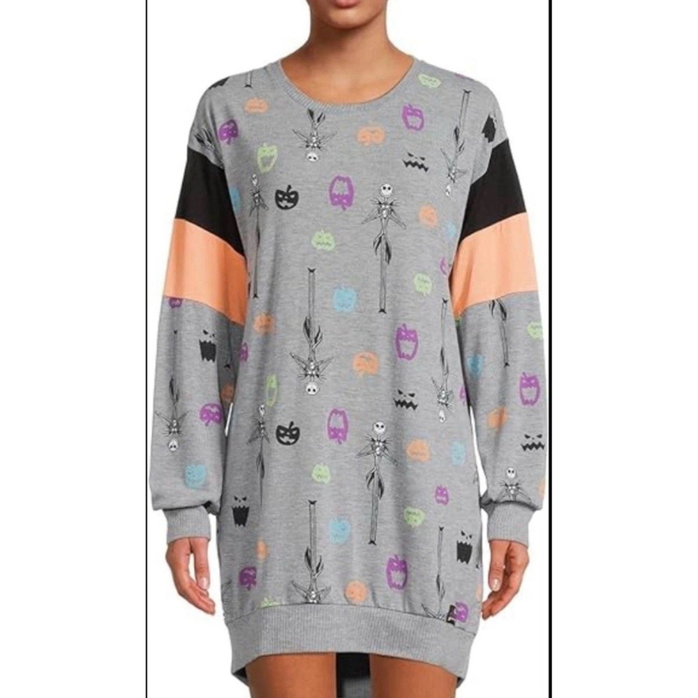 Disney Nightmare Before Christmas Sweater Sleep Tee Nightie Large Pajama PJ